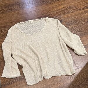 L'AGENCE Beige Knit Top
